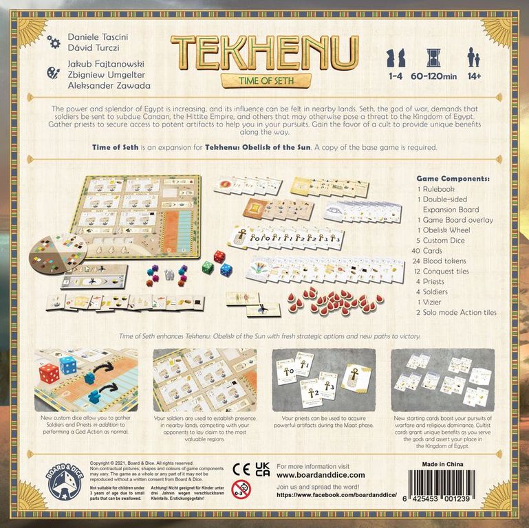 Tekhenu: La Era de Seth parte posterior de la caja