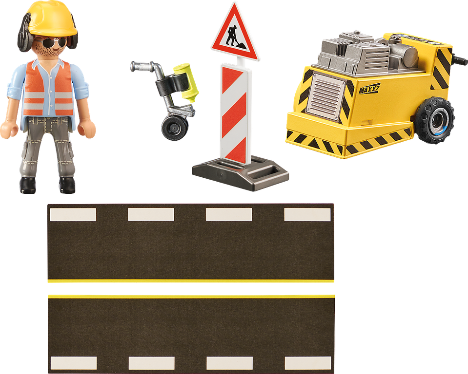 Playmobil® City Action Construction Worker Gift Set components