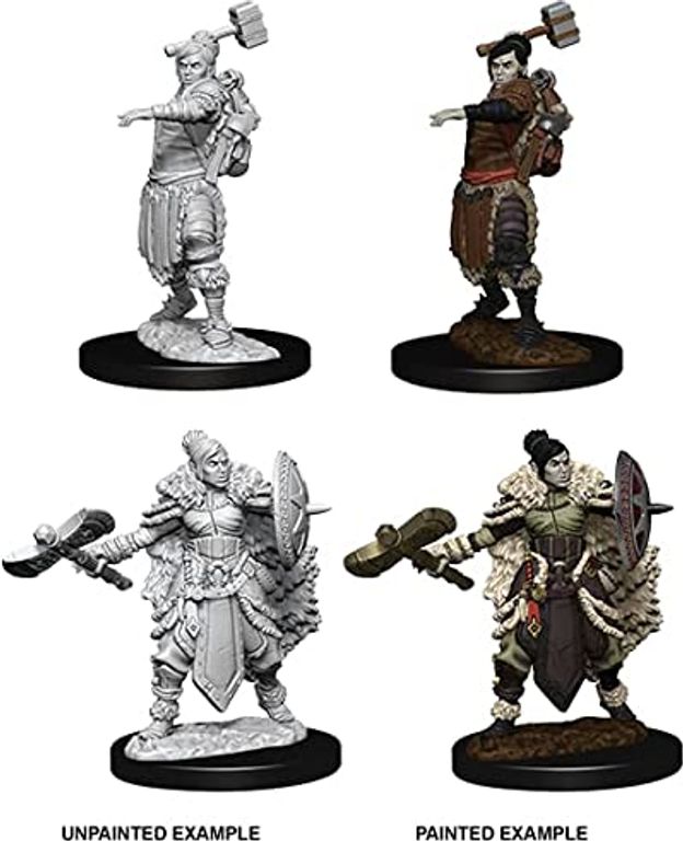 D&D Nolzur's Marvelous Miniatures - Female Half-Orc Barbarian miniatures