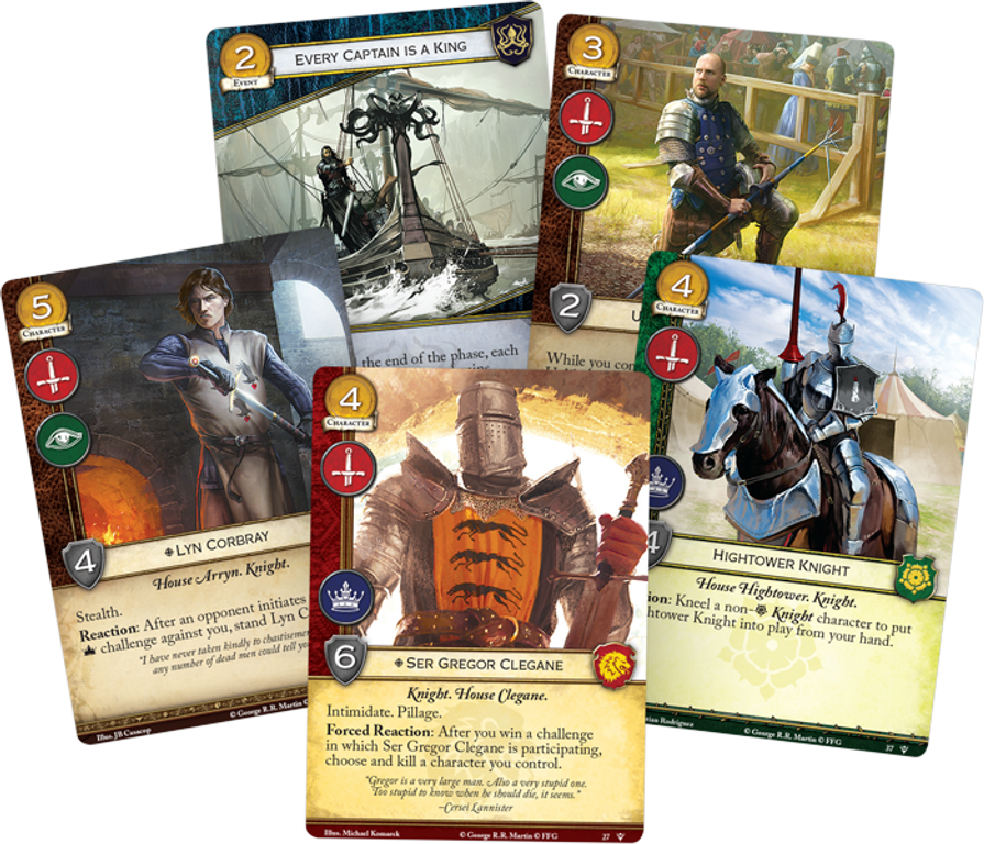 A Game of Thrones: The Card Game (Second Edition) - Fury of the Storm cards