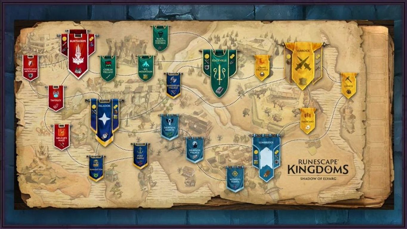 RuneScape Kingdoms: Shadow of Elvarg spielbrett