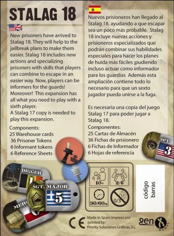 Stalag 18 back of the box