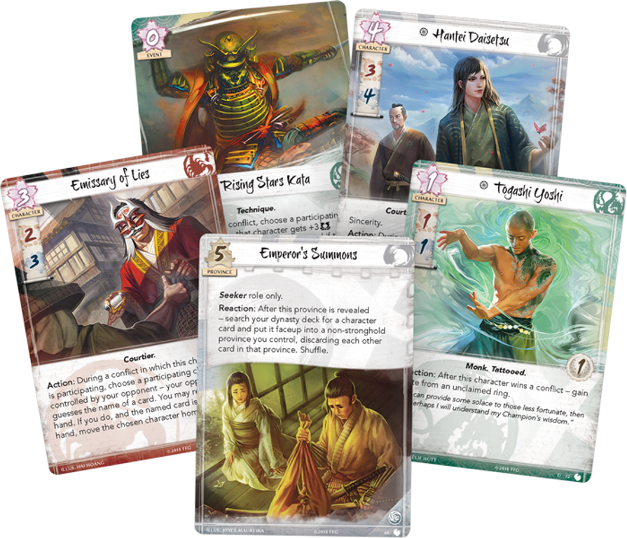 Legend of the Five Rings: The Card Game - The Children of Heaven cards