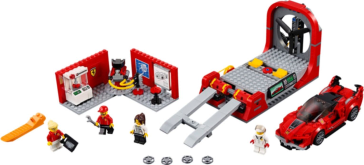 LEGO® Speed Champions Ferrari FXX K y centro de desarrollo partes