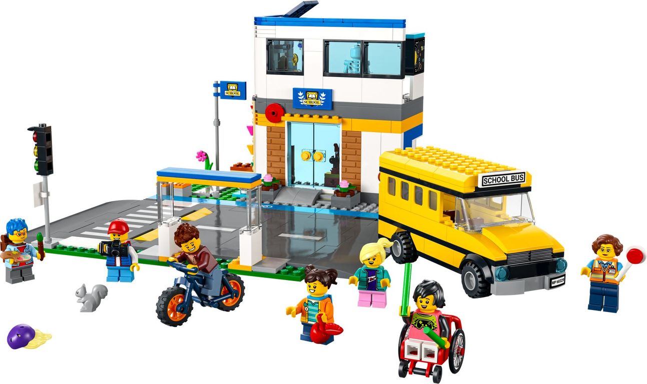 LEGO® City Schule mit Schulbus komponenten