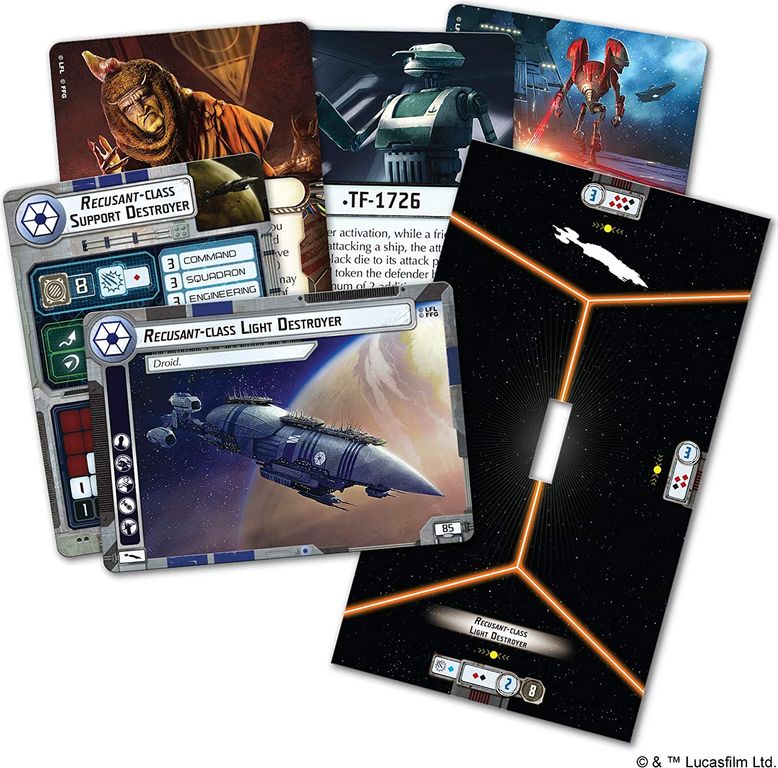 Star Wars: Armada – Invisible Hand Expansion Pack cards