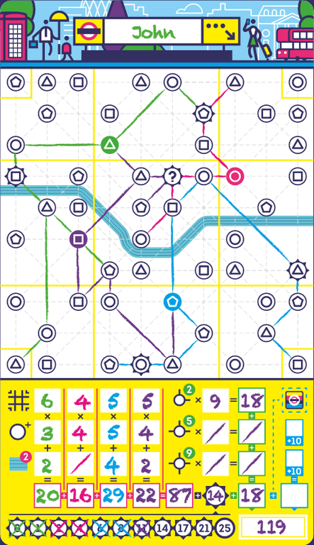 Next Station: London game board