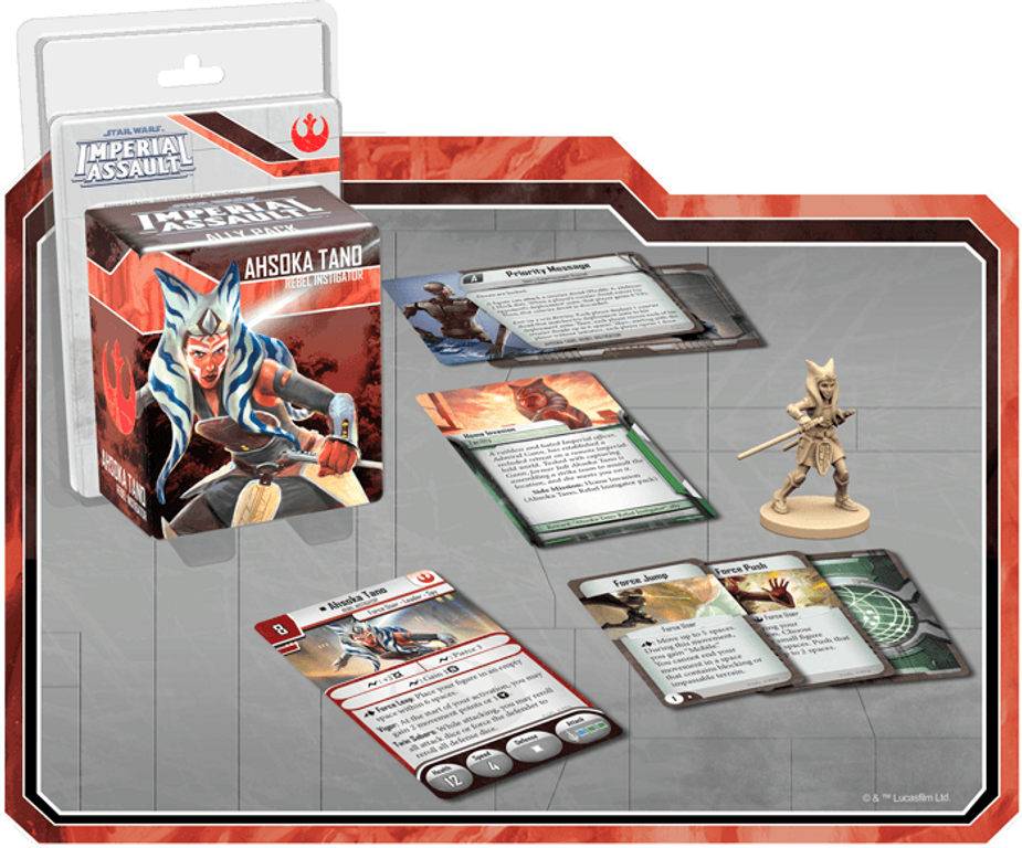 Star Wars: Imperial Assault - Ahsoka Tano (Rebellenführerin) Verbündeten-Pack komponenten