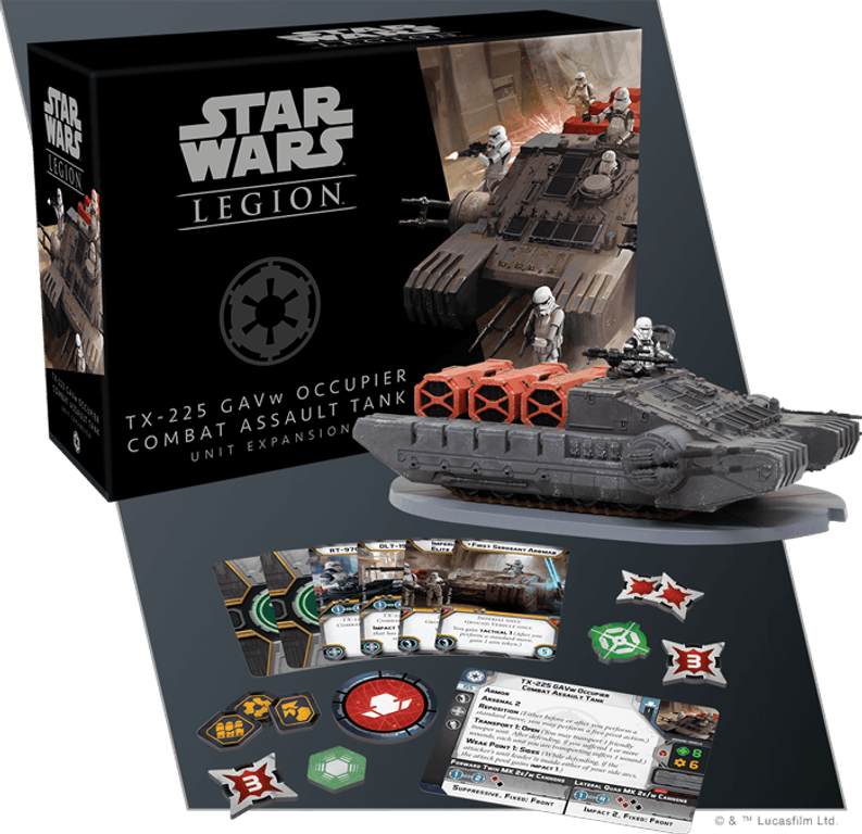 Star Wars: Legion – TX-225 GAVw Occupier Combat Assault Tank Unit Expansion componenti