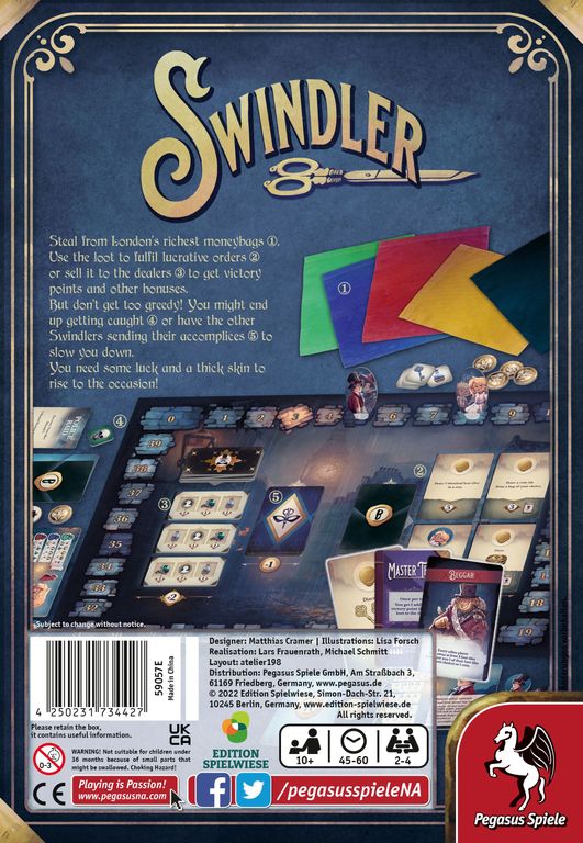 Swindler back of the box