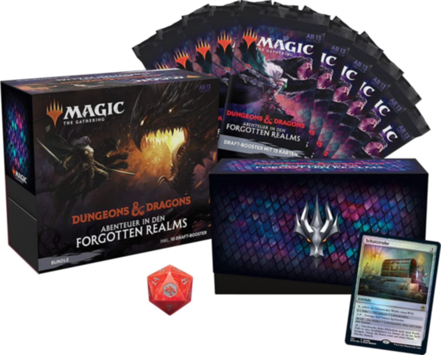 Magic The Gathering Abenteuer in den Forgotten Realms Bundle komponenten