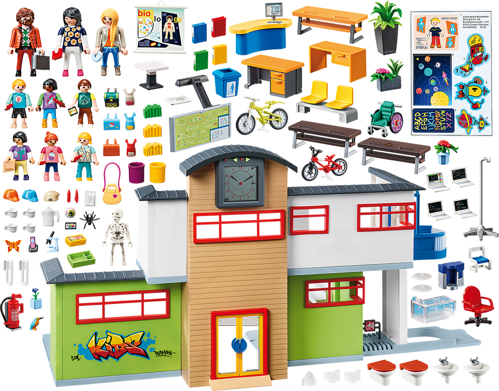 Playmobil® City Life Furnished School Building components