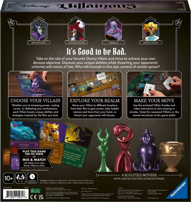 Disney Villainous: Introduction to Evil back of the box