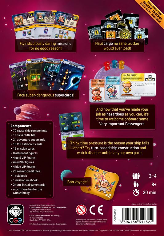 Galaxy Trucker: Do What?! dos de la boîte