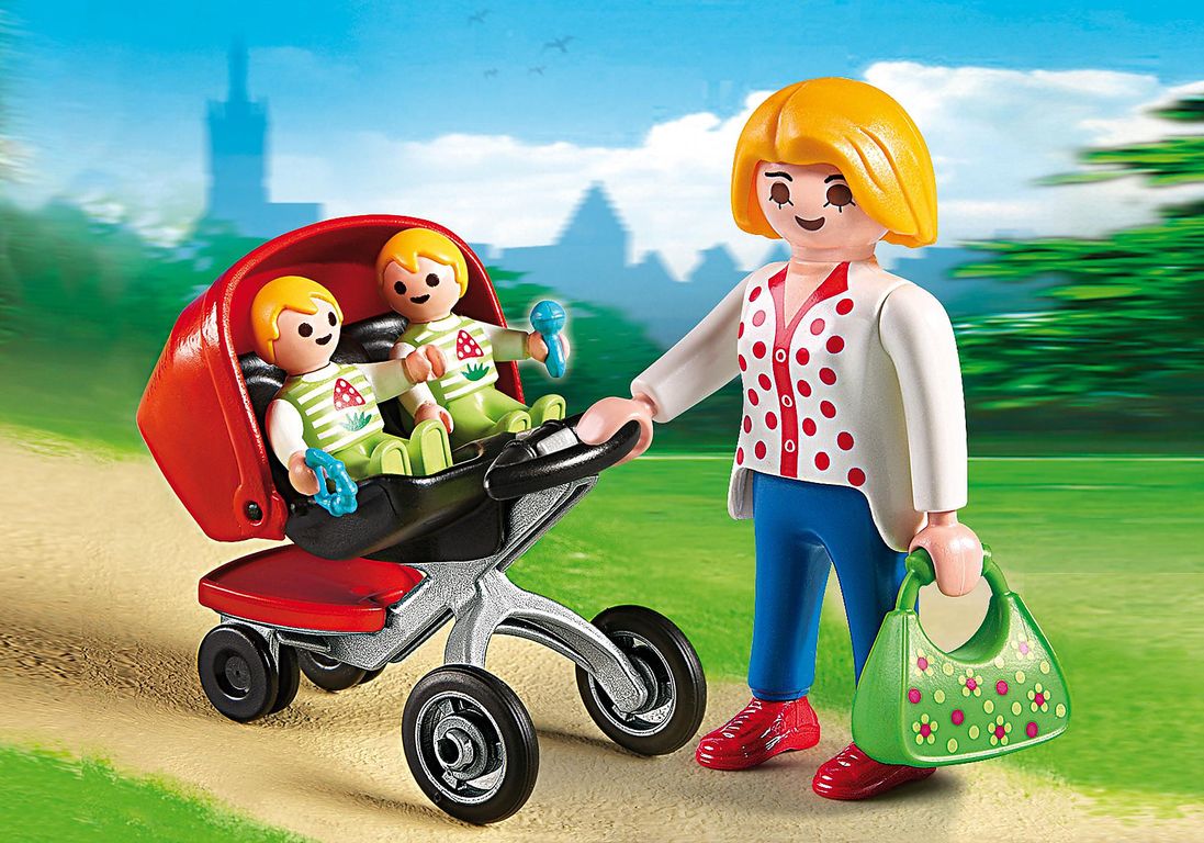 Playmobil® City Life Mother with Twin Stroller