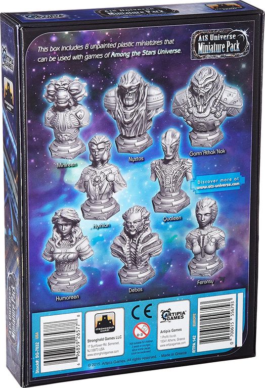 Among the Stars: Miniatures Pack back of the box