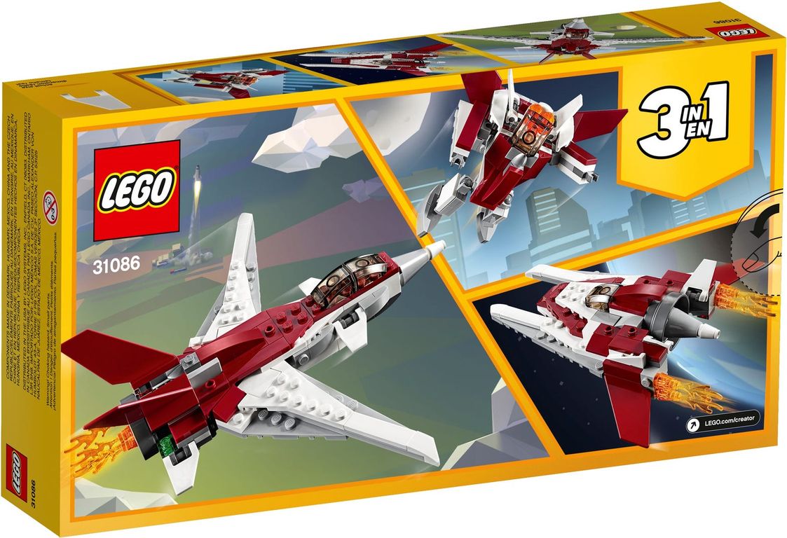 LEGO® Creator Futuristisch vliegtuig achterkant van de doos