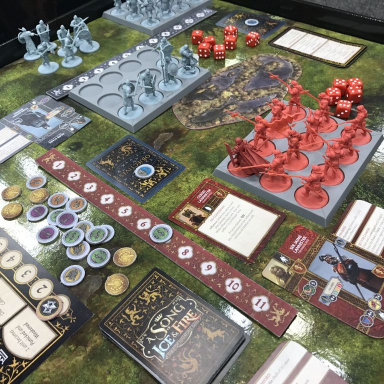 A Song of Ice & Fire: Tabletop Miniatures Game - Stark vs Lannister Starter Set gameplay