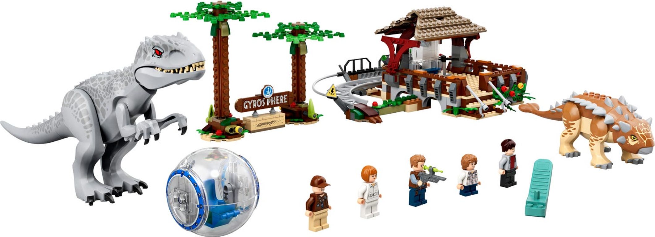 LEGO® Jurassic World L'Indominus Rex contre l'Ankylosaure composants