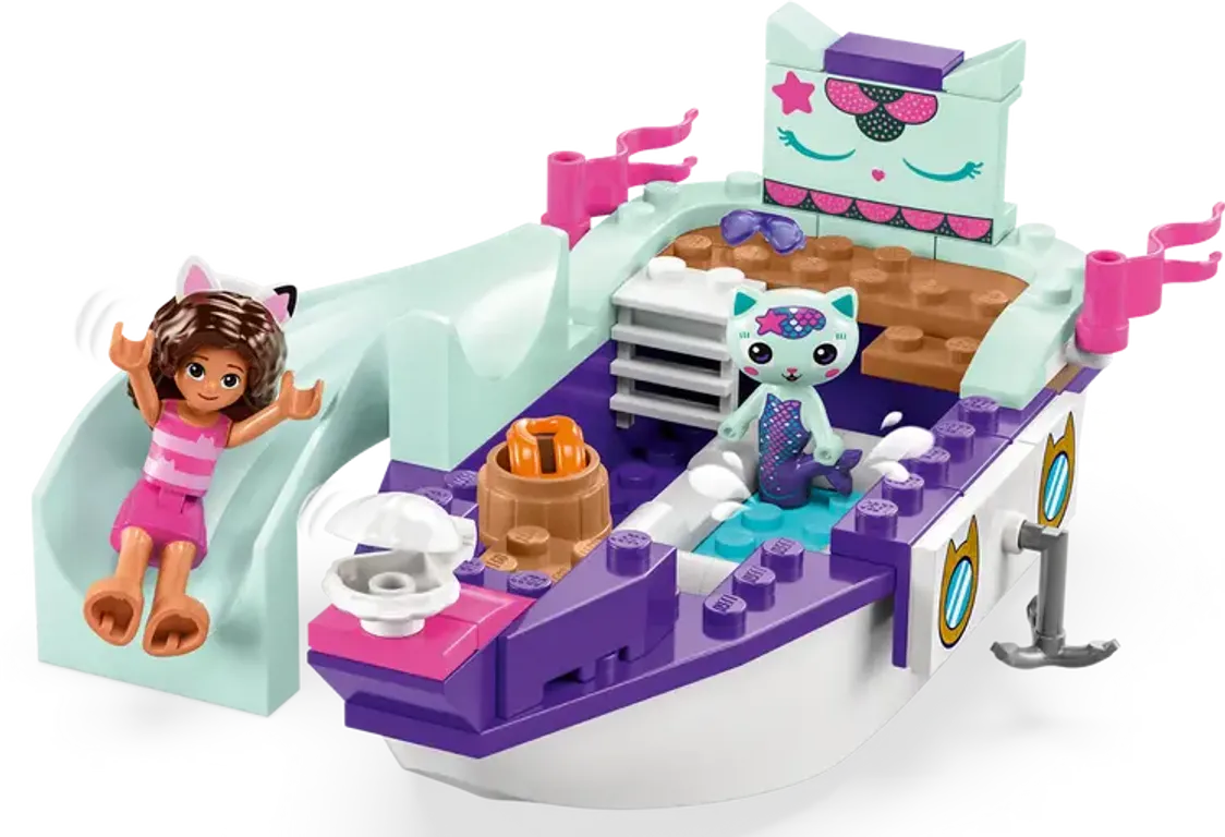 LEGO® Gabby's Dollhouse Gabby & MerCat's Ship & Spa gameplay
