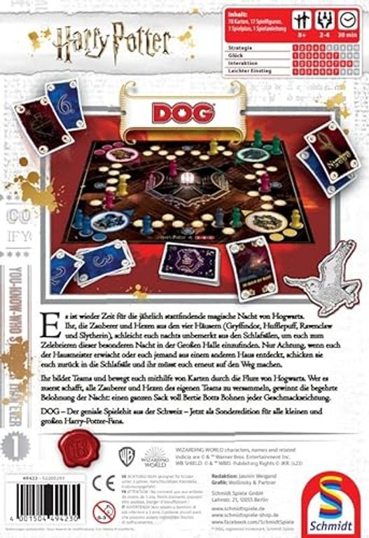 DOG: Harry Potter parte posterior de la caja