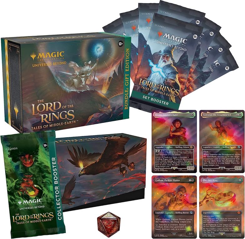 Magic the Gathering: Universes Beyond: The Lord of the Rings: Bundle Gift Ed componenti
