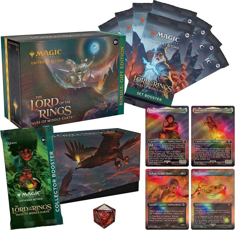 Magic the Gathering: Universes Beyond: The Lord of the Rings: Bundle Gift Ed composants