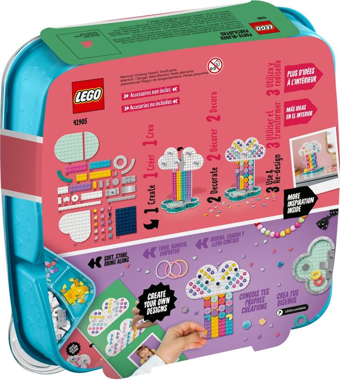 LEGO® DOTS Rainbow Jewelry Stand back of the box