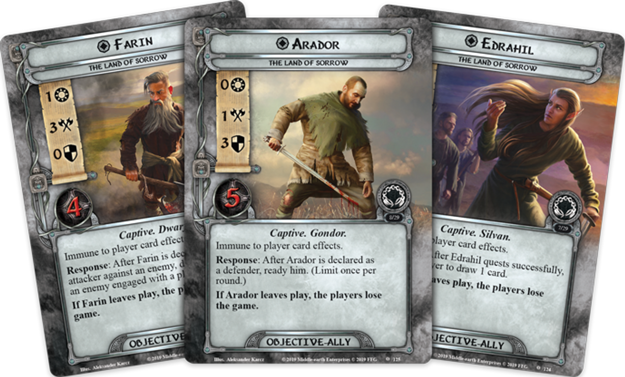 The Lord of the Rings: The Card Game – The Land of Sorrow cards