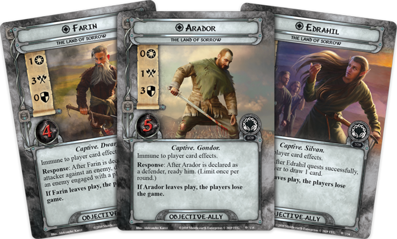 The Lord of the Rings: The Card Game – The Land of Sorrow kaarten