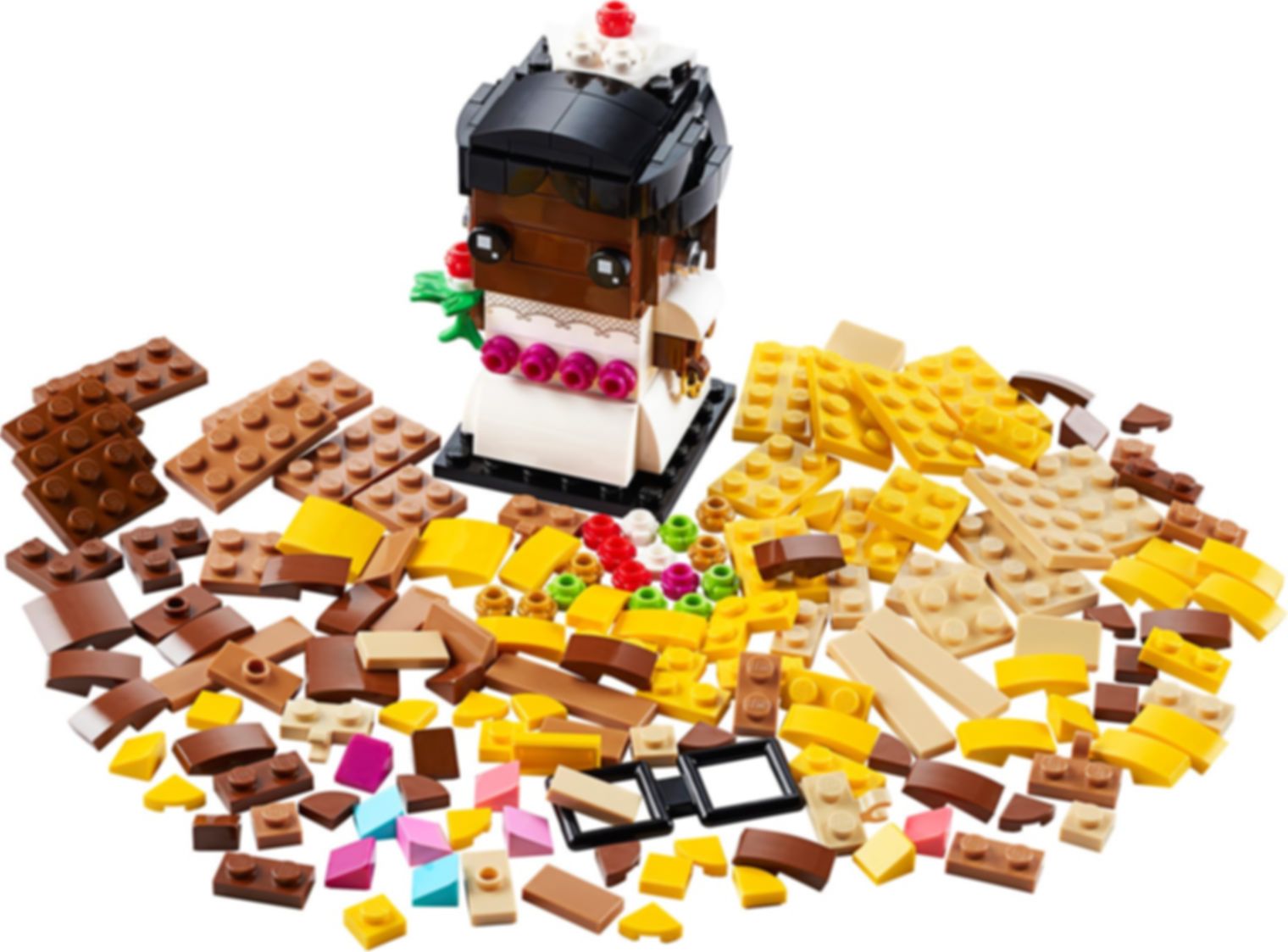 LEGO® BrickHeadz™ Wedding Bride components