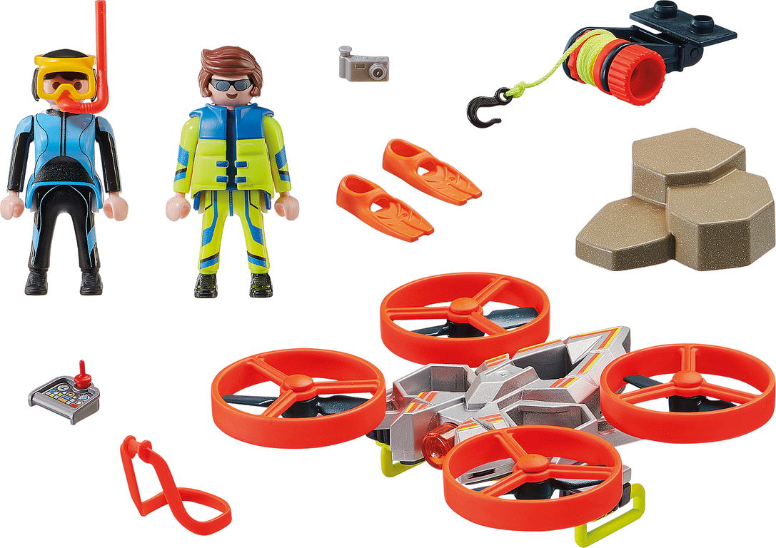Playmobil® City Action Diver Rescue with Drone components