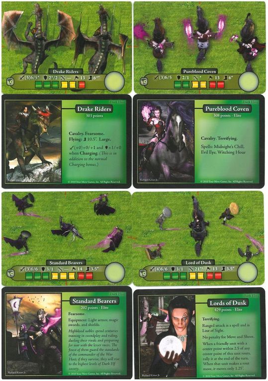 Battleground Fantasy Warfare: Dark Elves cards