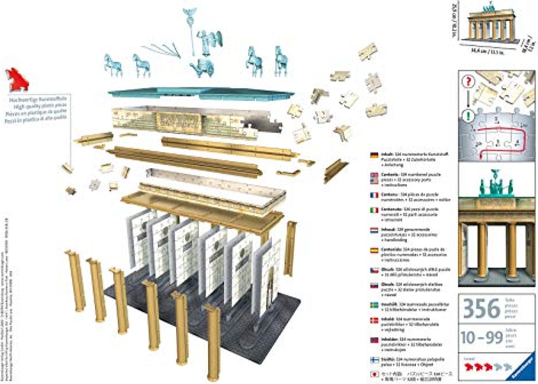 Brandenburger Tor, Berlijn achterkant van de doos