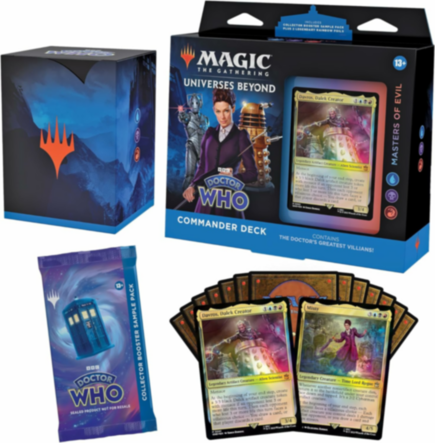 Magic: The Gathering Doctor Who Commander Deck - Masters of Evil componenti