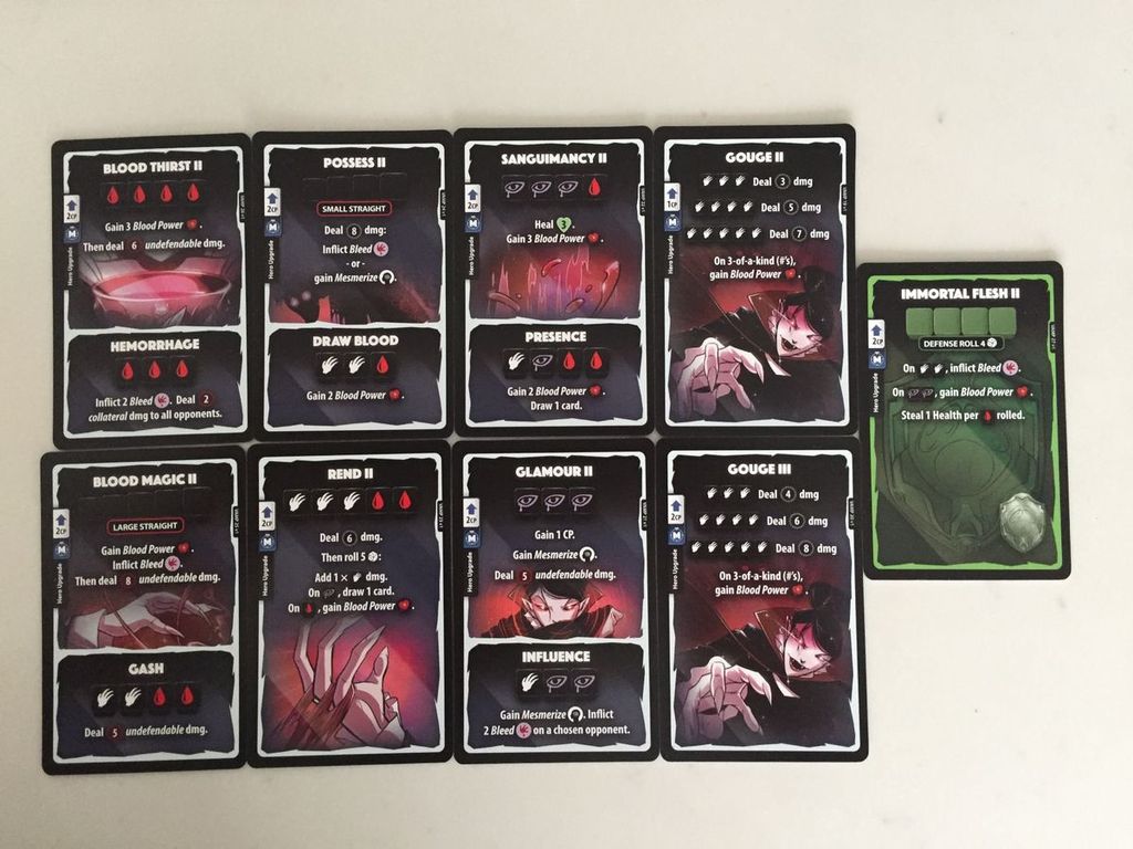 Dice Throne S2- Séraphine vs Reine Vampire cartes