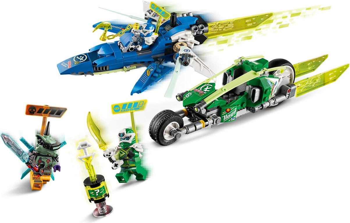 LEGO® Ninjago Jay en Lloyd's supersnelle racers componenten