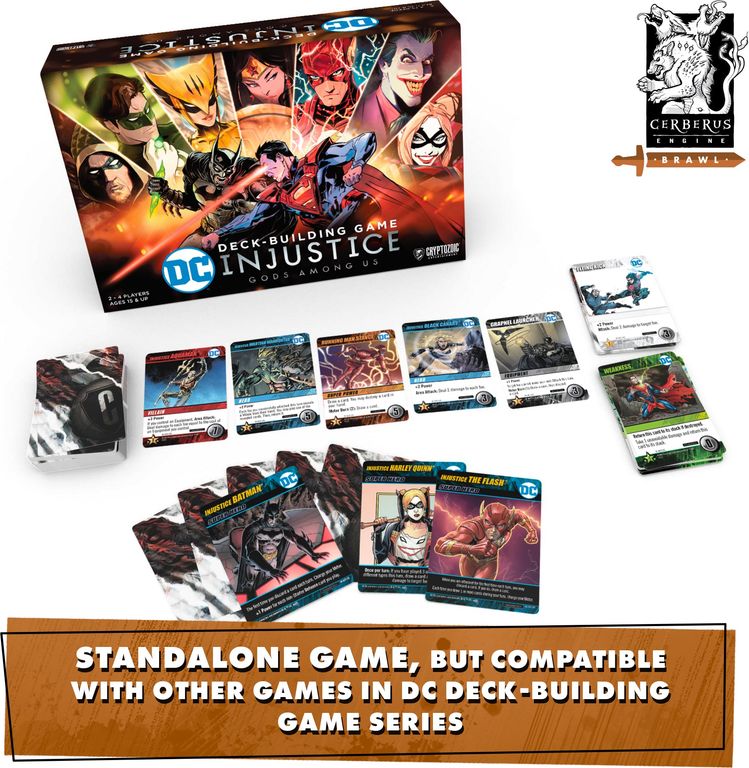 DC Deck-Building Game: Injustice components