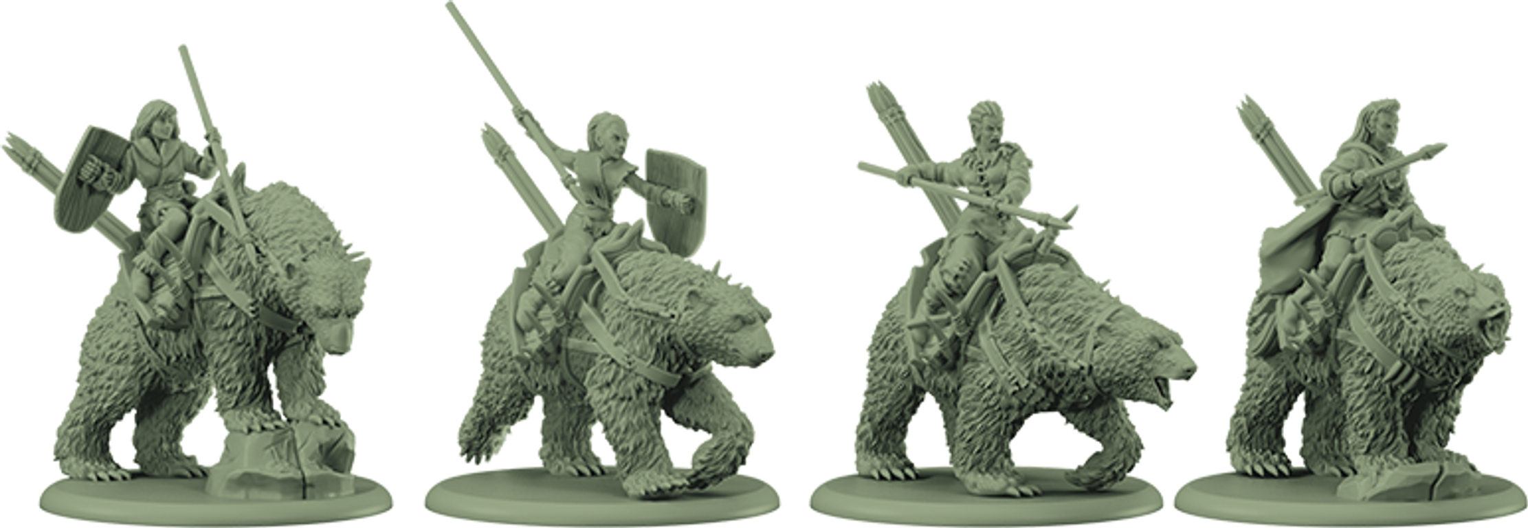 A Song of Ice & Fire: Tabletop Miniatures Game – Free Folk Frozen Shore Bear Riders miniatures