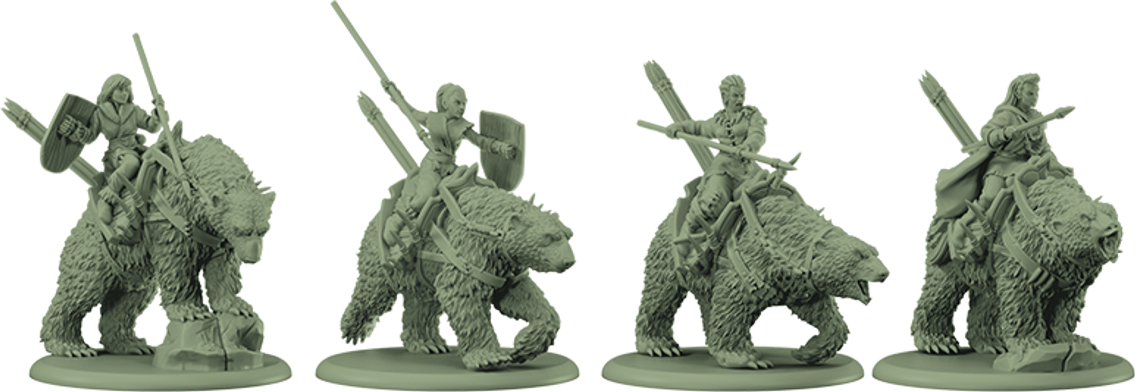 A Song of Ice & Fire: Tabletop Miniatures Game – Free Folk Frozen Shore Bear Riders miniature