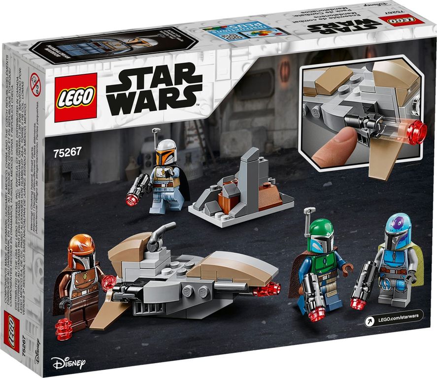 LEGO® Star Wars Mandalorian™ Battle Pack achterkant van de doos