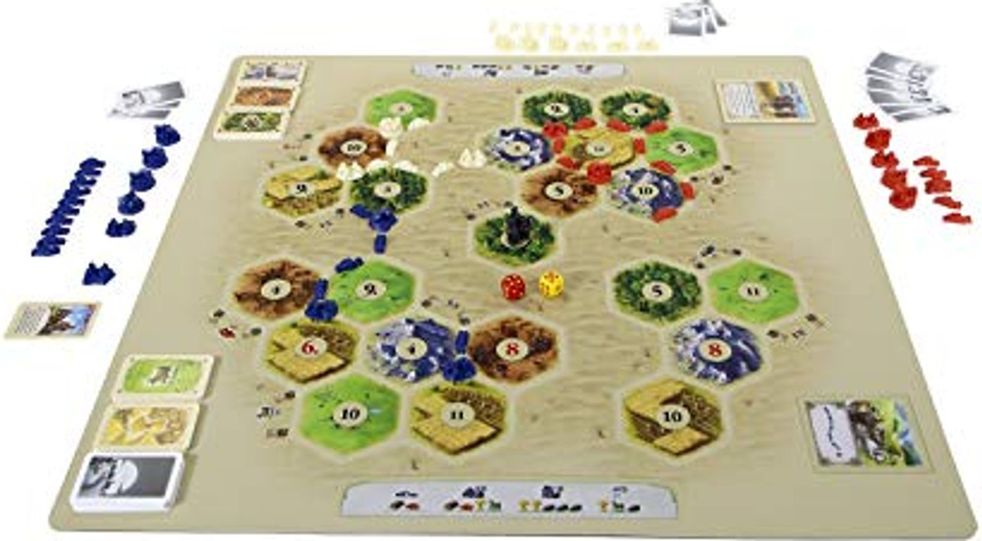 Catan playmat Desert jugabilidad