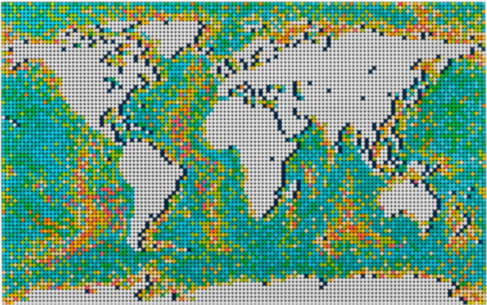 LEGO® Art Mappa del mondo componenti