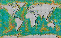 LEGO® Art World Map components