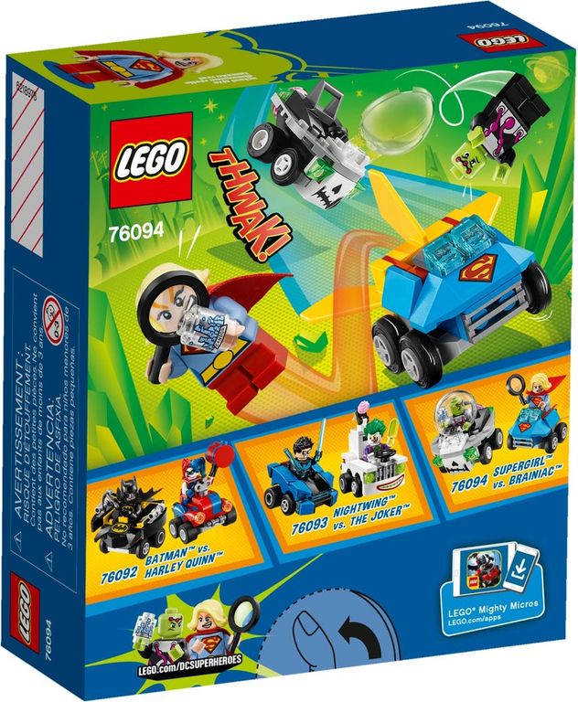 LEGO® DC Superheroes Mighty Micros: Supergirl™ vs. Brainiac™ parte posterior de la caja
