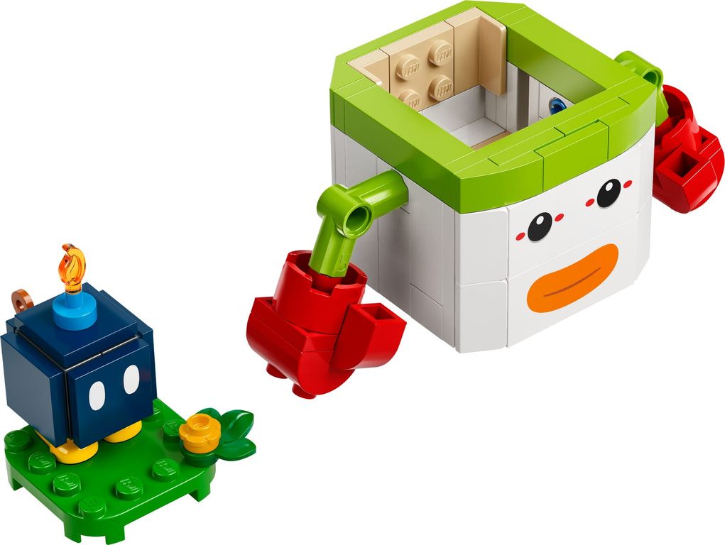 LEGO® Super Mario™ Bowser Jr.'s Clown Car Expansion Set components