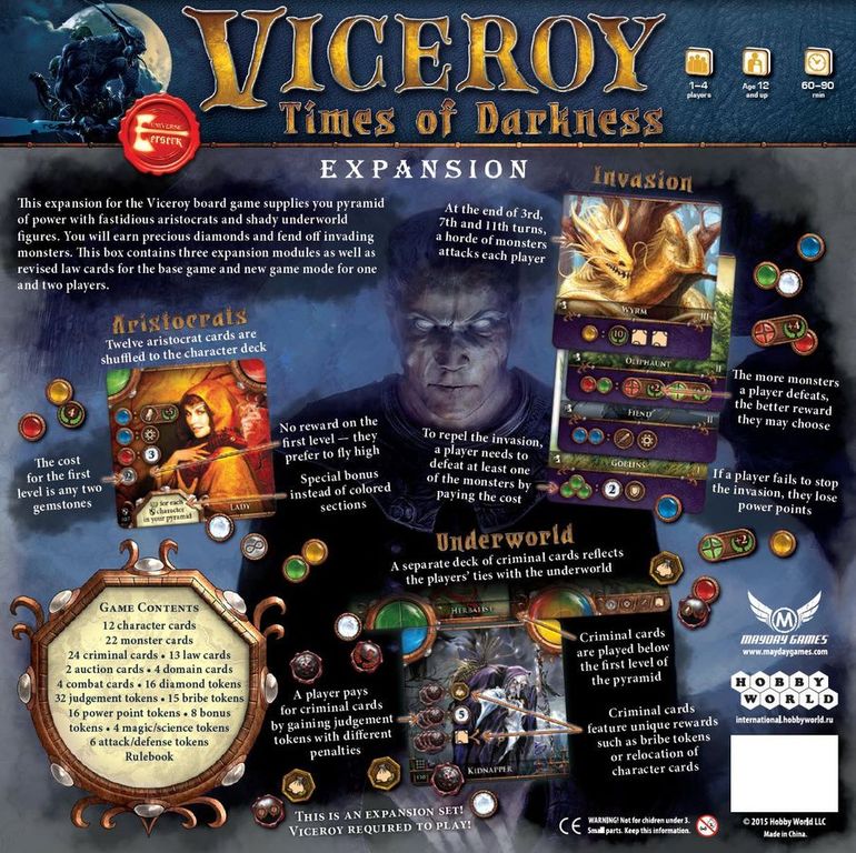 Viceroy: Times of Darkness back of the box