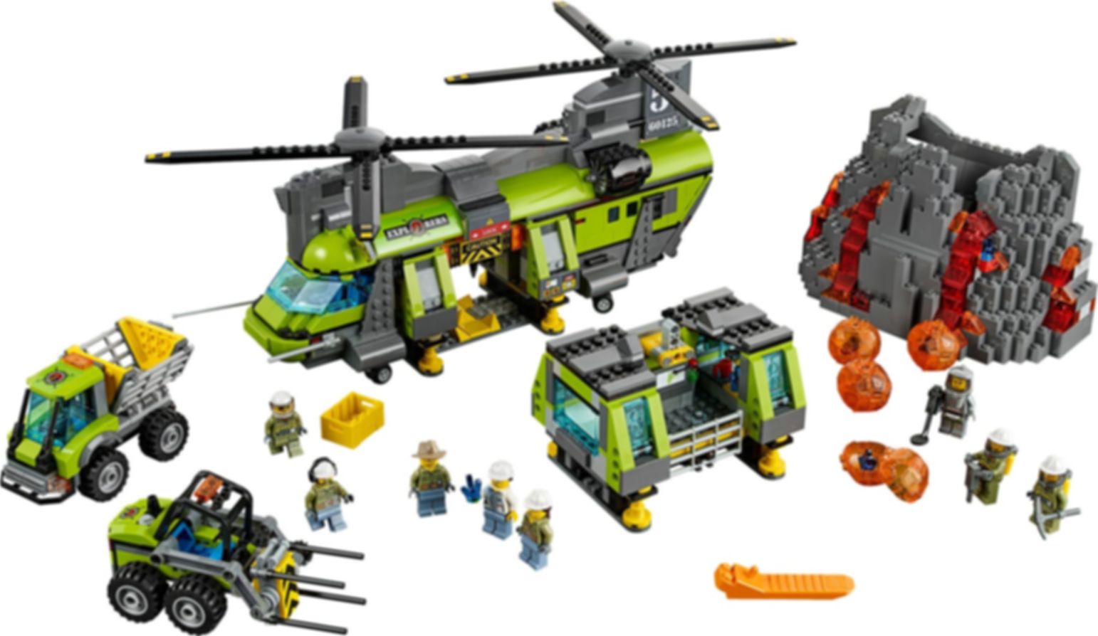 LEGO® City Volcán: Helicóptero de transporte pesado partes