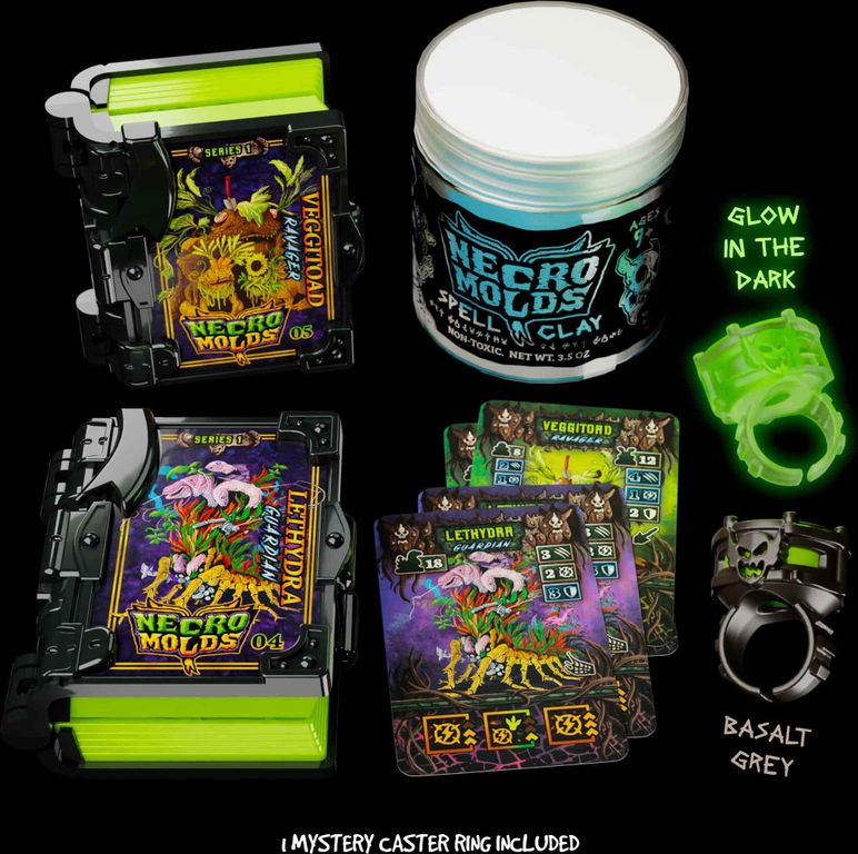 Necromolds: Monster Battles – Monster Pack 1 Veggitoad & Lethydra componenti