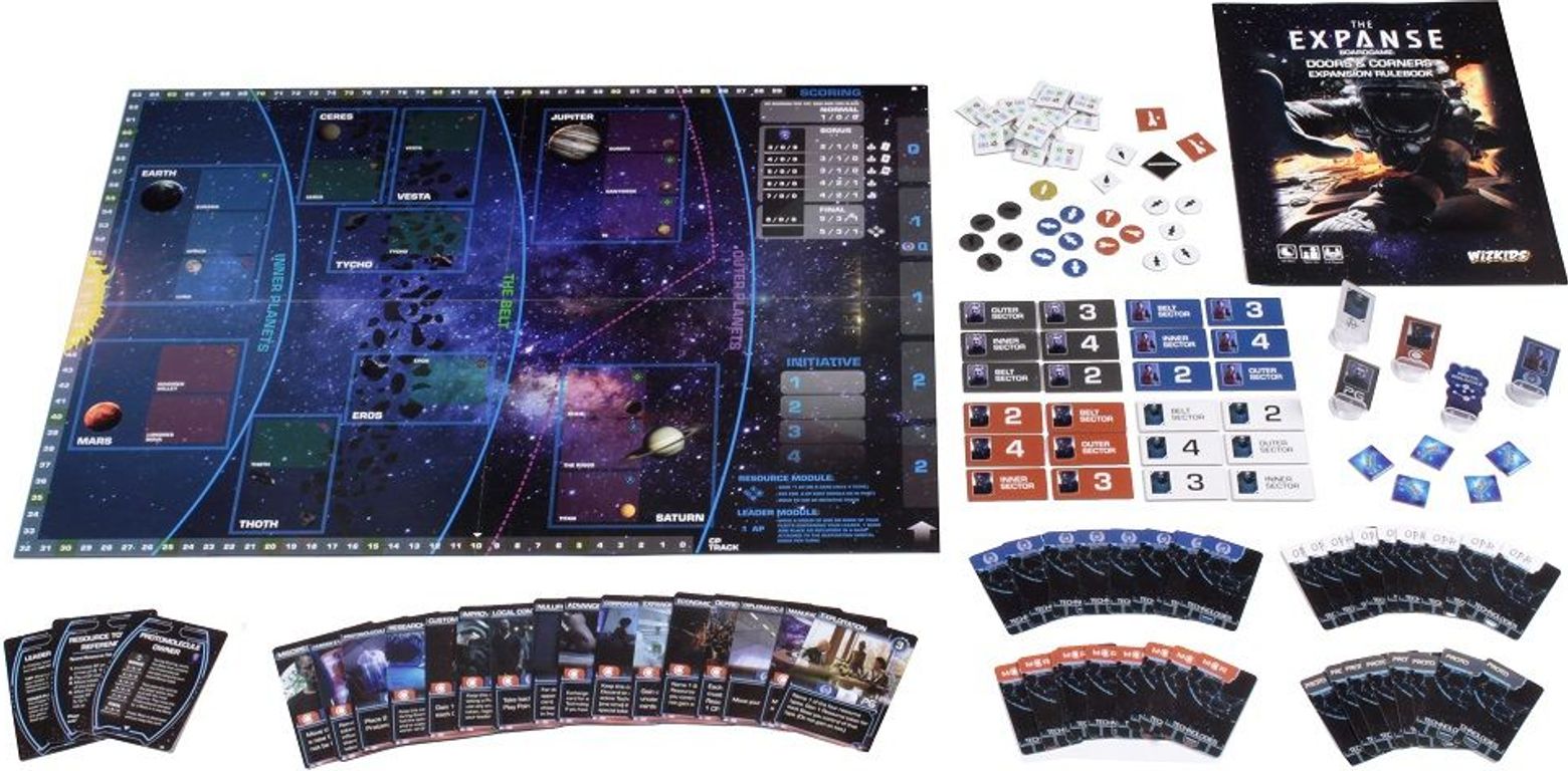 The Expanse Boardgame: Doors and Corners components